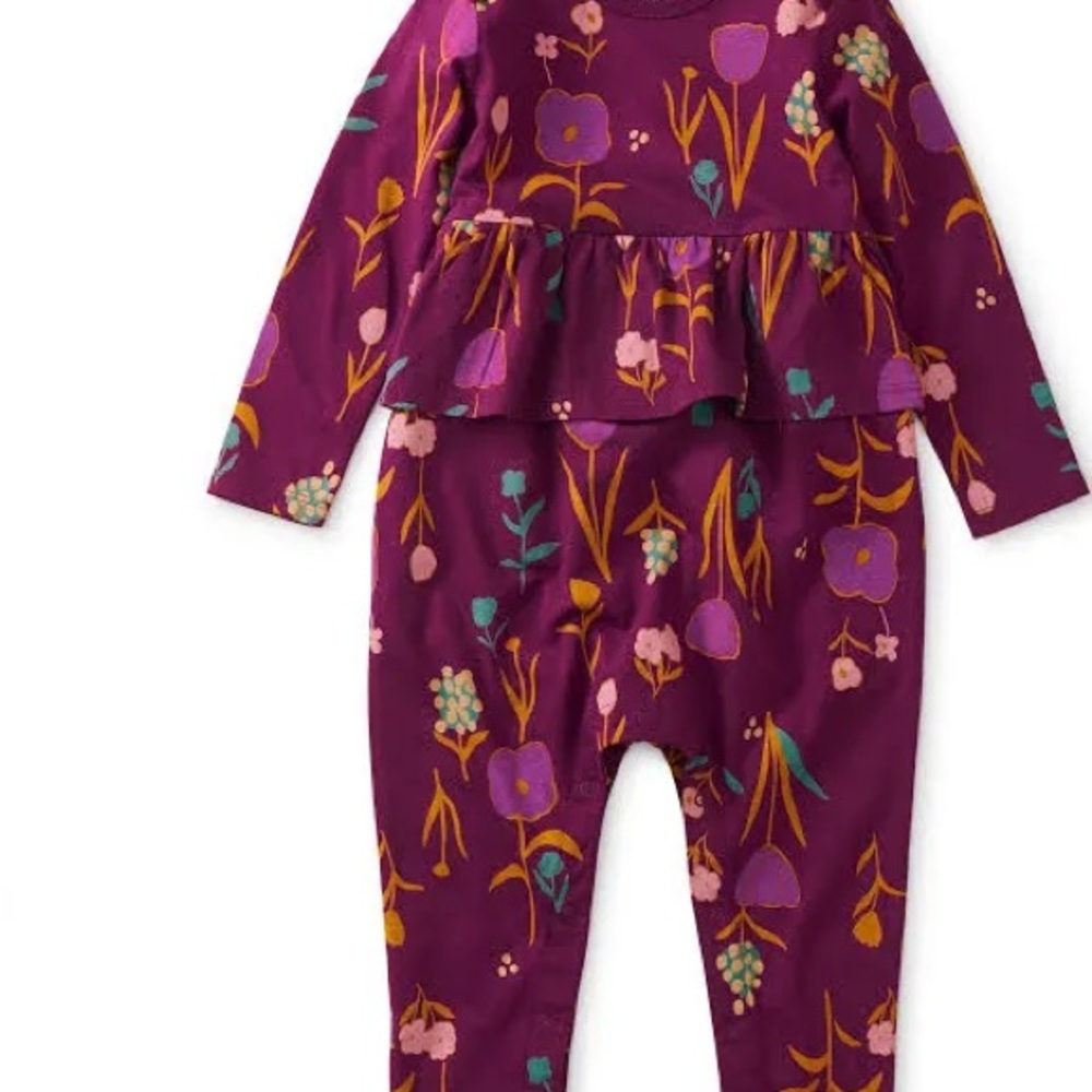 Tea Collection Purple Baby Romper